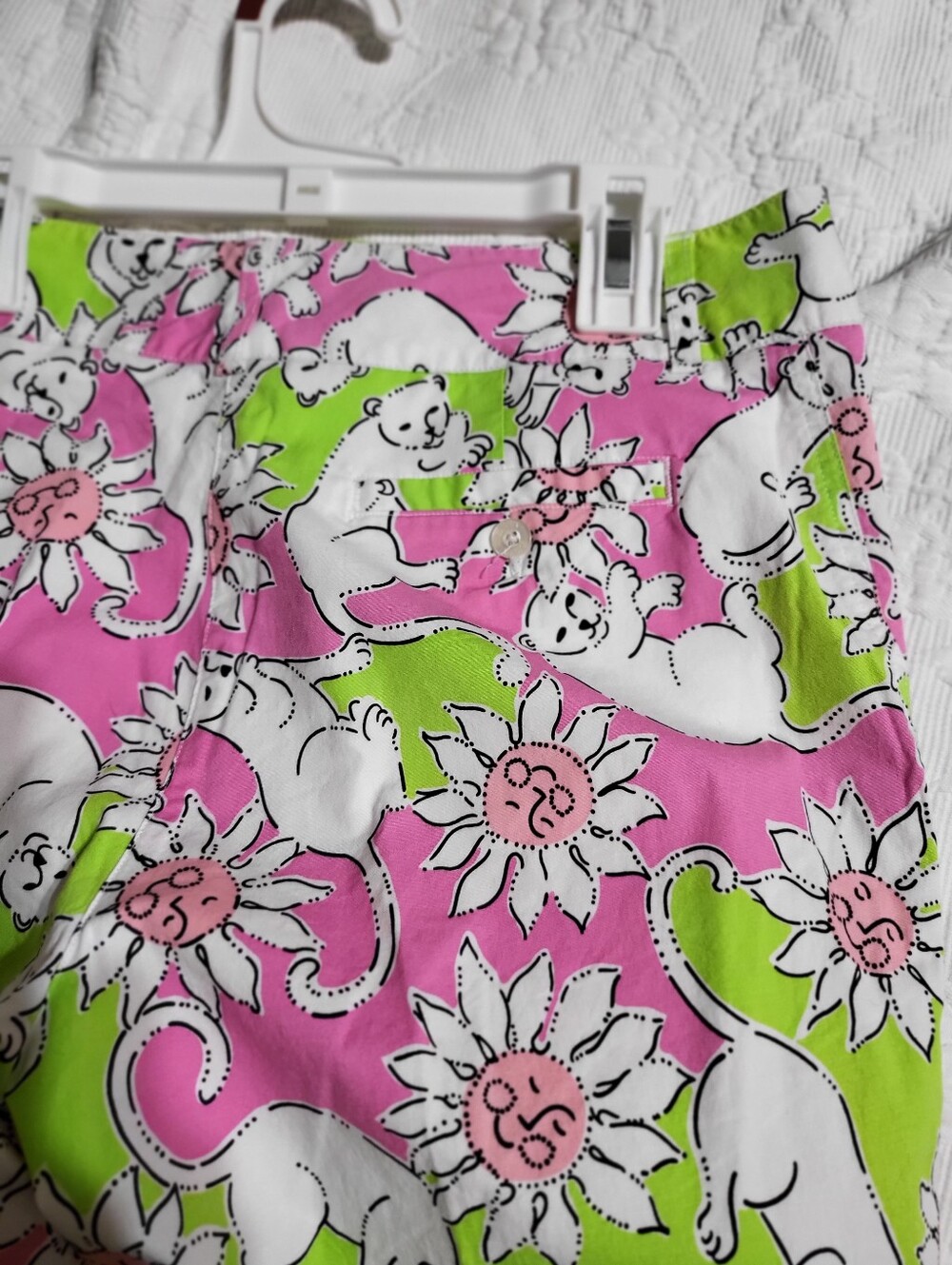 Vintage Y2K Lilly Pulitzer Lion Print Capri pants Size 6 - Picture 6 of 7